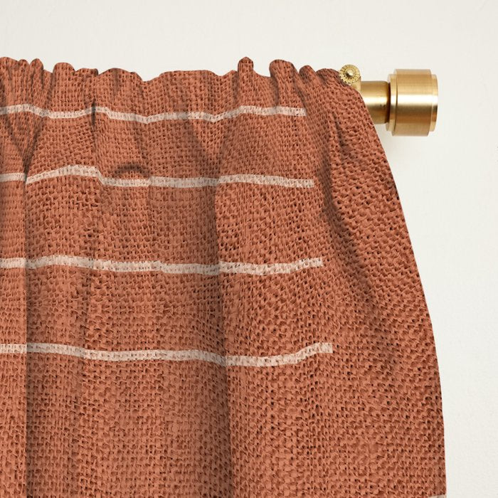 Minimal, Pattern, Boho Prints, Terracotta Window Curtain Gallery Image 2