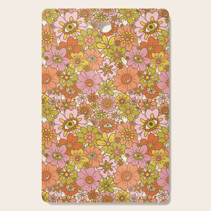 Spooky Groovy Flower Print Cutting Board Gallery Image 1