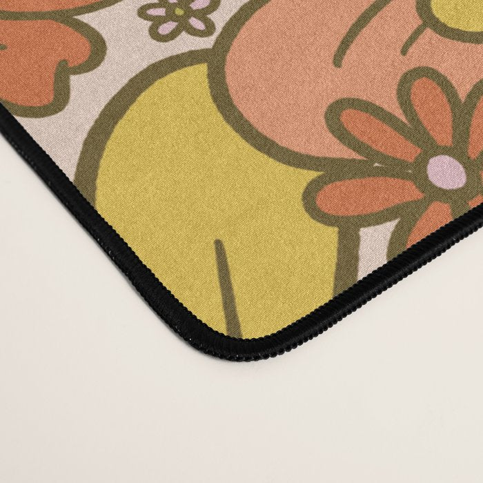 Spooky Groovy Flower Print Desk Mat Gallery Image 4