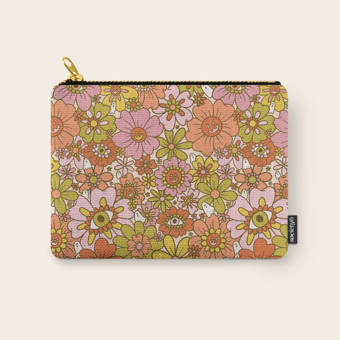 Spooky Groovy Flower Print Carry All Pouch Gallery Image 1