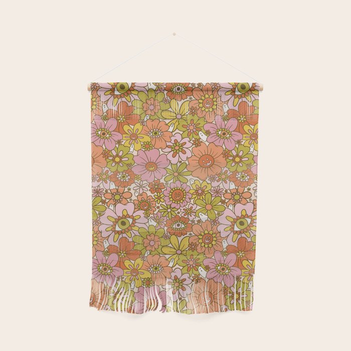 Spooky Groovy Flower Print Wall Hanging Gallery Image 1