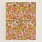 Spooky Groovy Flower Print Jigsaw Puzzle Gallery Image 1