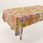 Spooky Groovy Flower Print Tablecloth Gallery Image 1