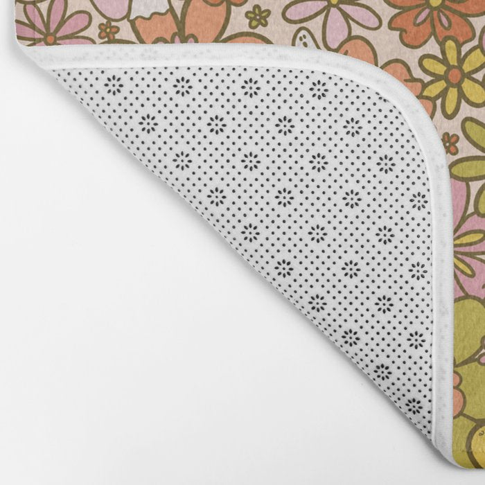 Spooky Groovy Flower Print Bath Mat Gallery Image 2