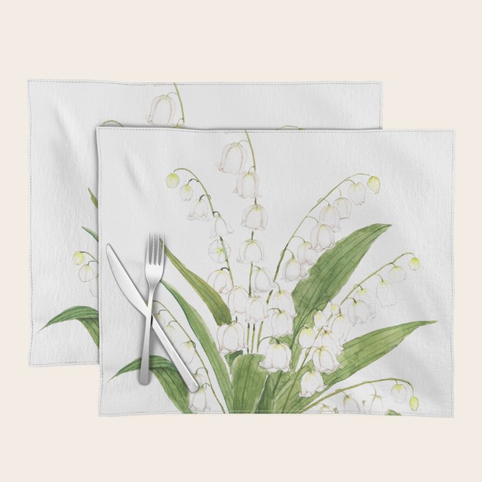 white lily of valley Placemat Gallery Image 1