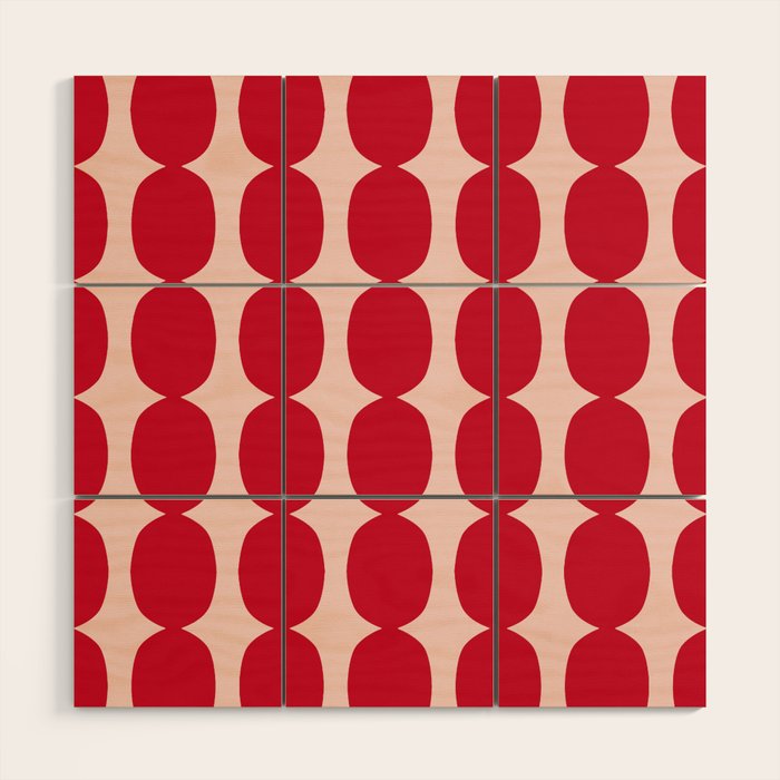 Cherry and Strawberry Cream Puff Bubble Chain Wood Wall Art Gallery Image 1