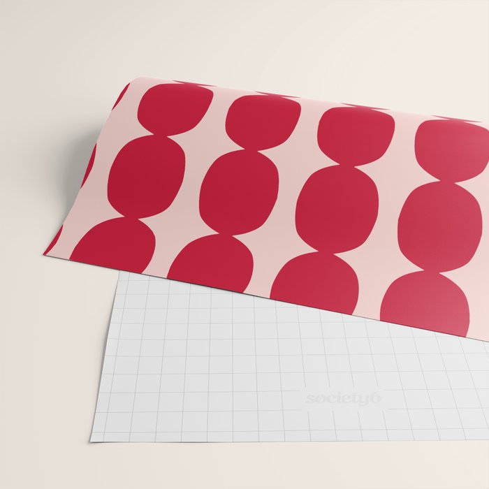 Cherry and Strawberry Cream Puff Bubble Chain Wrapping Paper Gallery Image 2