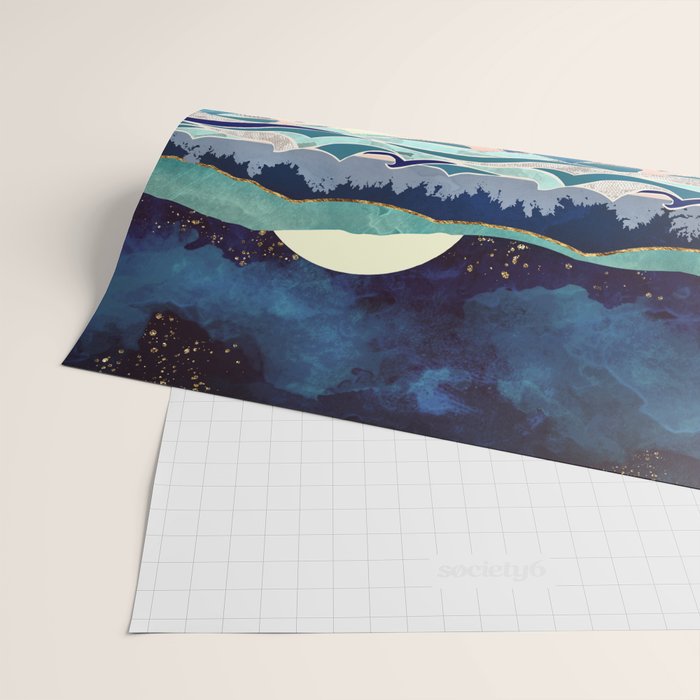 Moonlit Ocean Wrapping Paper Gallery Image 2