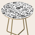 Bountiful Bouquet Black Watercolor Side Table Gallery Image 2