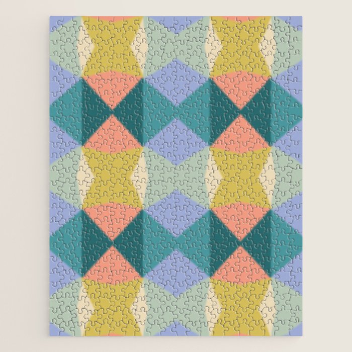  Mid-century Modern Geometric Pattern Jigsaw Puzzle Gallery Image 1
