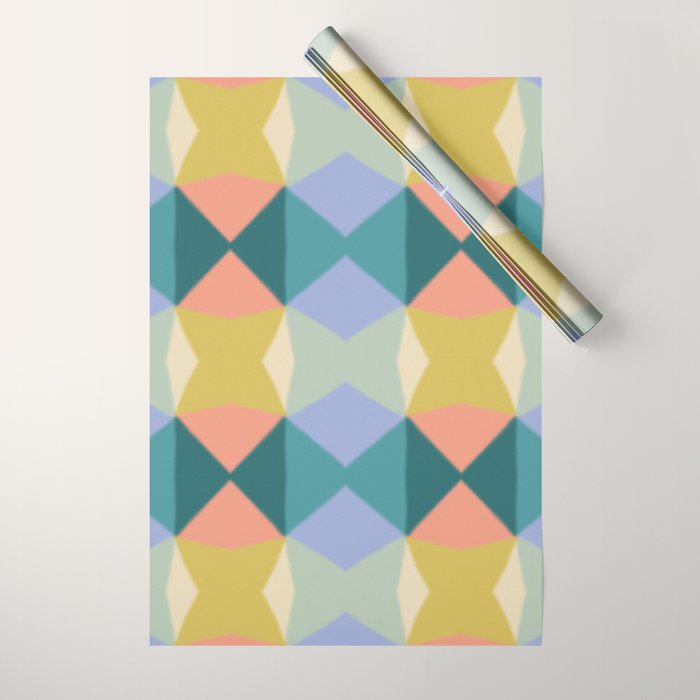  Mid-century Modern Geometric Pattern Wrapping Paper Gallery Image 1