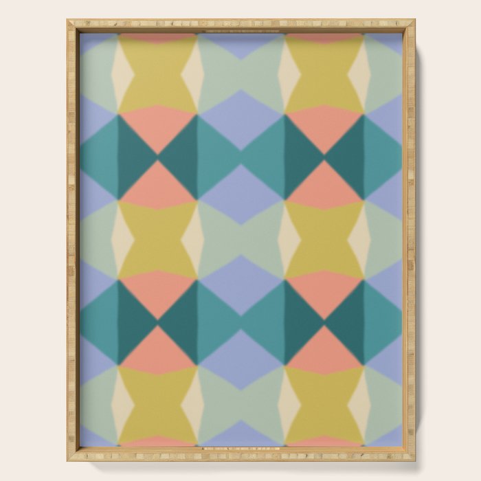  Mid-century Modern Geometric Pattern Serving Tray Gallery Image 1