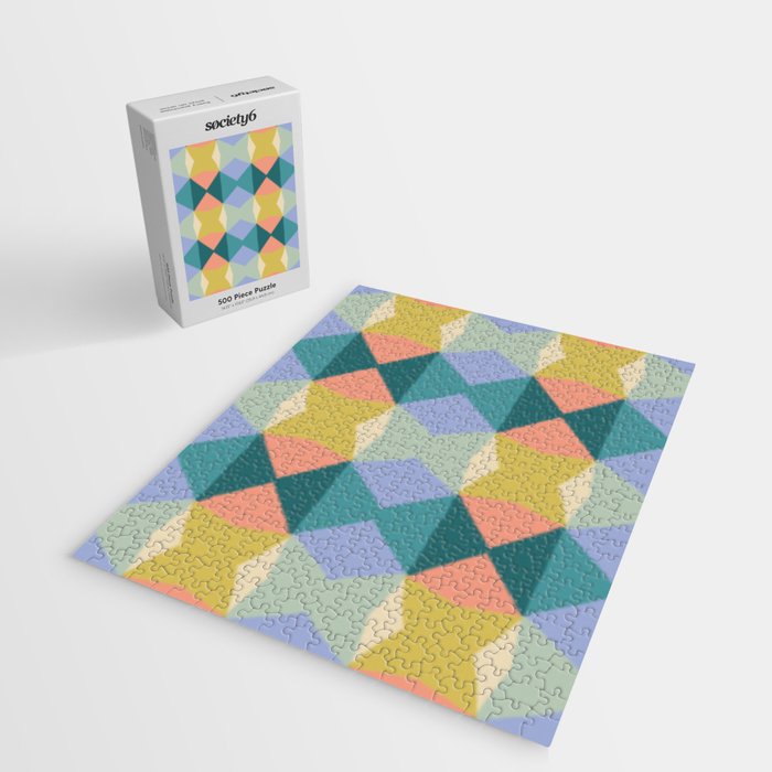  Mid-century Modern Geometric Pattern Jigsaw Puzzle Gallery Image 2