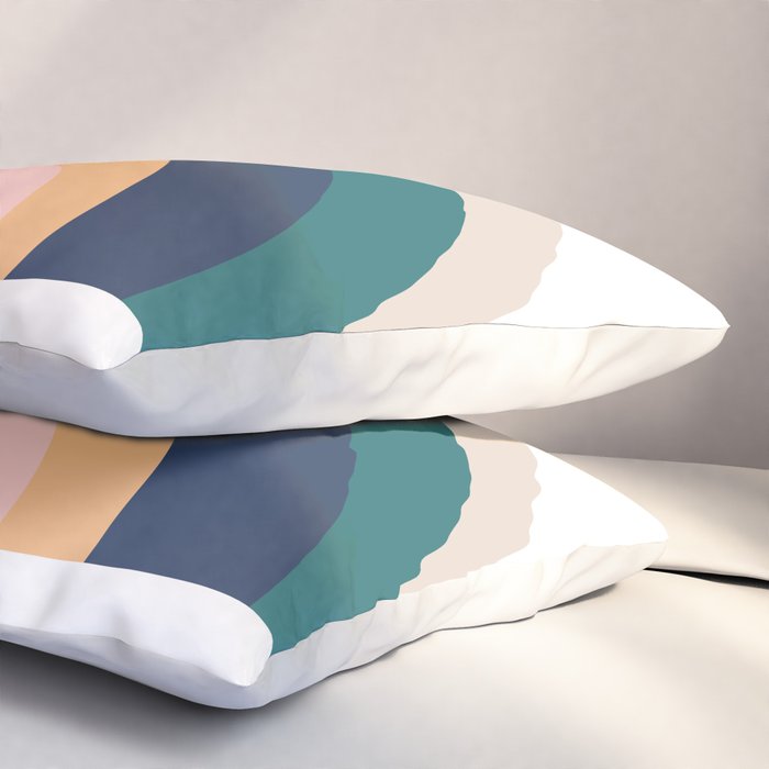 Triple Rainbow in Green Pillow Sham Gallery Image 3