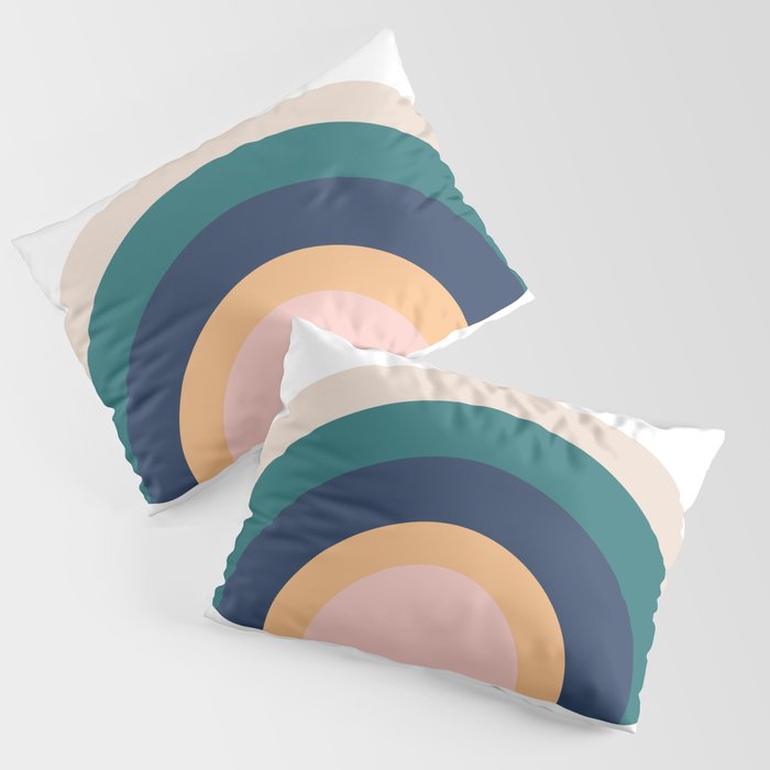 Triple Rainbow in Green Pillow Sham Gallery Image 3