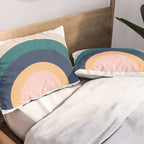 Triple Rainbow in Green Pillow Sham Gallery Image 2