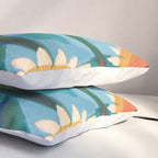 Sunflower Study in Sunny Yellow and Burnt Orange Pillow Sham Gallery Image 3