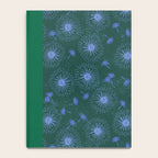 Make A Wish Dandelion Pattern in Forest Green & Blue Notebook Gallery Image 4