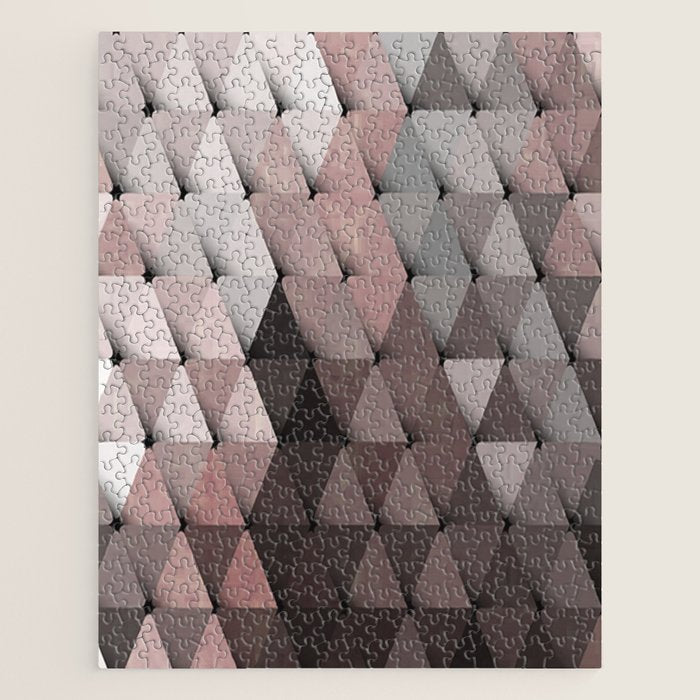Triangles Putty Mauve Jigsaw Puzzle Gallery Image 1