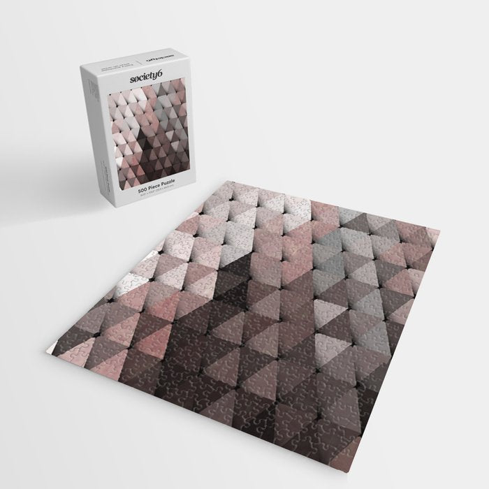 Triangles Putty Mauve Jigsaw Puzzle Gallery Image 2