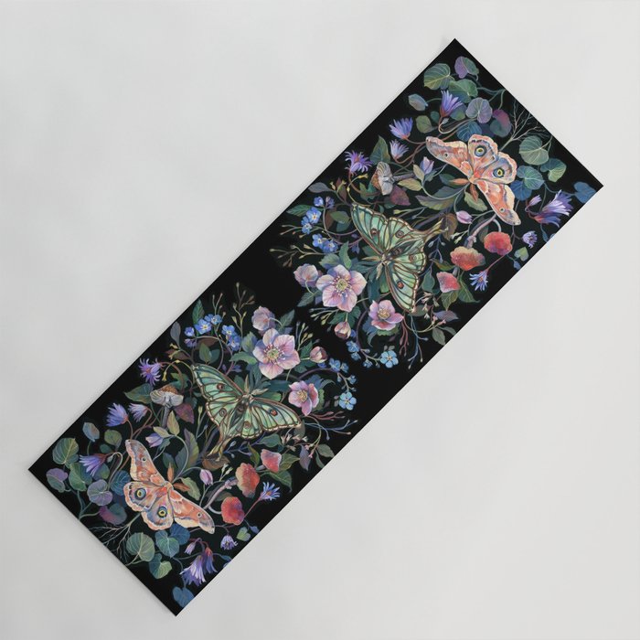 Moon Moth Mushroom Yoga Mat Gallery Image 1
