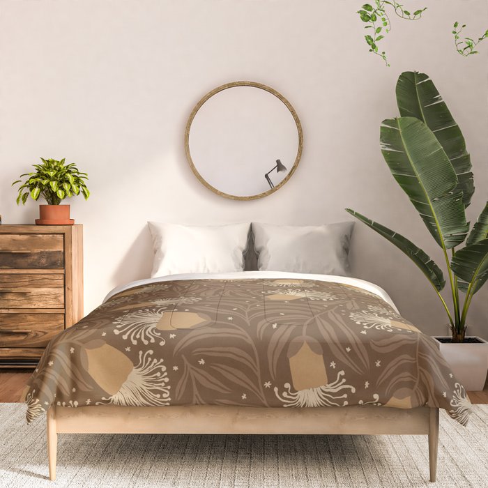 Whimsical Florals / Orange & Brown Comforter Gallery Image 3