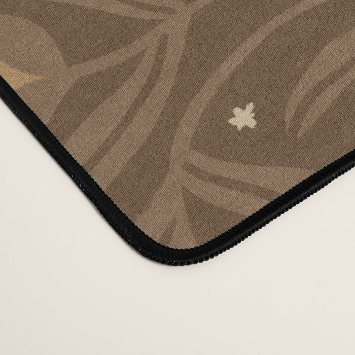 Whimsical Florals / Orange & Brown Desk Mat Gallery Image 4