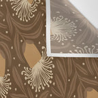 Whimsical Florals / Orange & Brown Wall Tapestry Gallery Image 3