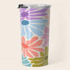 Colors of Joy - Groovy Flowers Travel Mug Gallery Image 3