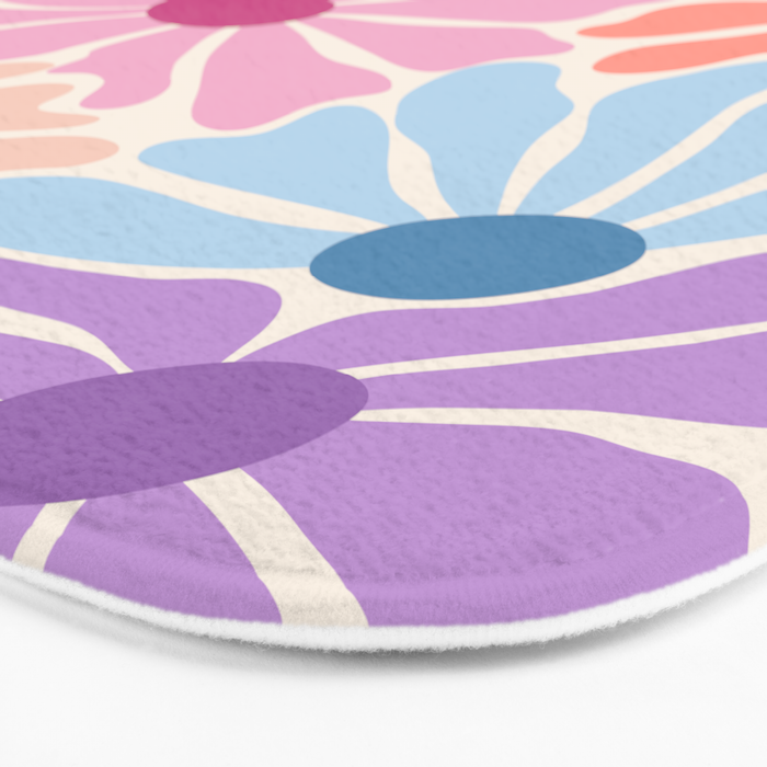 Colors of Joy - Groovy Flowers Bath Mat Gallery Image 3