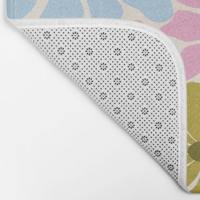Colors of Joy - Groovy Flowers Bath Mat Gallery Image 2