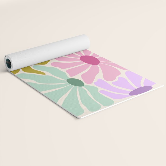 Colors of Joy - Groovy Flowers Yoga Mat Gallery Image 2