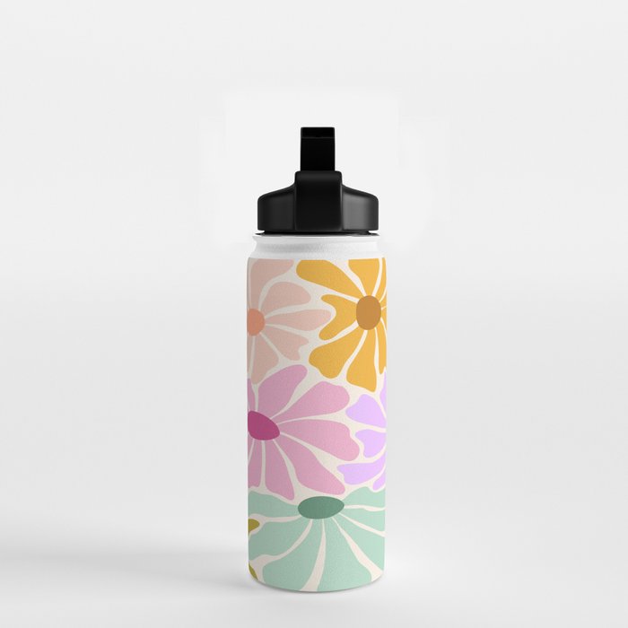 Colors of Joy - Groovy Flowers Water Bottle Gallery Image 2