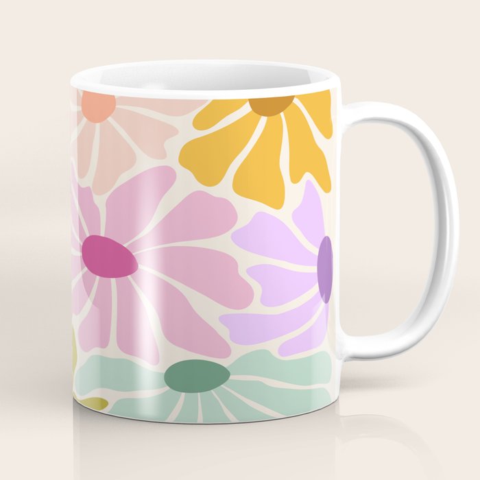 Colors of Joy - Groovy Flowers Coffee Mug Gallery Image 1
