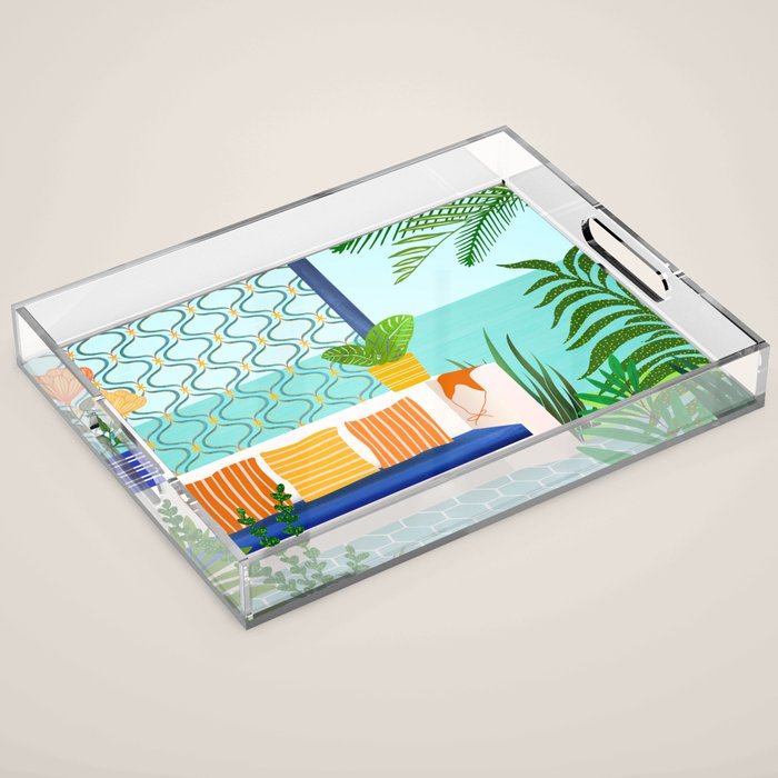 Sanctuary - Tropical Garden Villa Acrylic Tray Gallery Image 1
