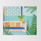 Sanctuary - Tropical Garden Villa Throw Blanket Gallery Image 2