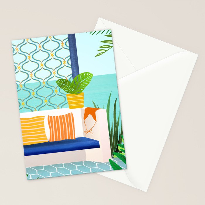 Sanctuary - Tropical Garden Villa Stationery Card Gallery Image 2