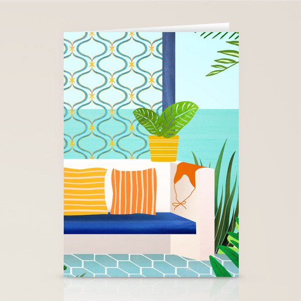 Sanctuary - Tropical Garden Villa Stationery Card Gallery Image 2