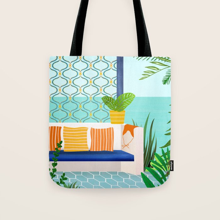 Sanctuary - Tropical Garden Villa Tote Bag Gallery Image 1