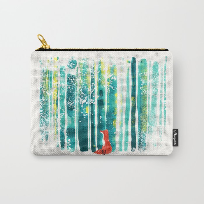 Fox in quiet forest Carry All Pouch Gallery Image 1