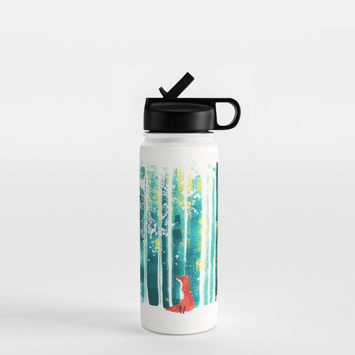 Fox in quiet forest Water Bottle Gallery Image 1