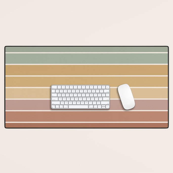Gradient Arch XXVII Earthy Mid Century Modern Rainbow Desk Mat Gallery Image 1