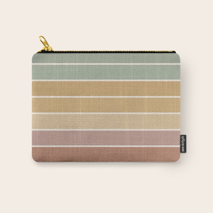 Gradient Arch XXVII Earthy Mid Century Modern Rainbow Carry All Pouch Gallery Image 1