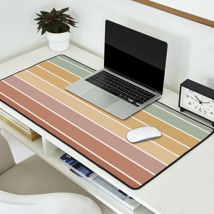 Gradient Arch XXVII Earthy Mid Century Modern Rainbow Desk Mat Gallery Image 2