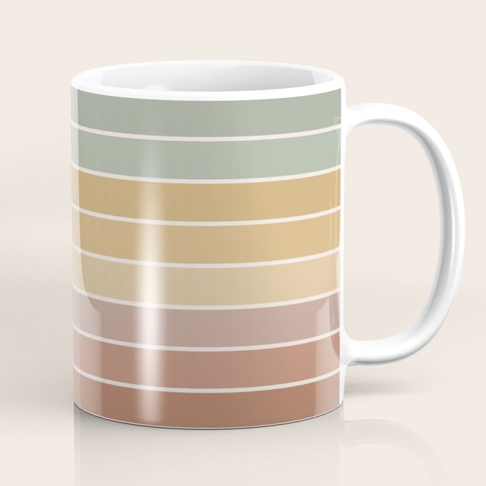 Gradient Arch XXVII Earthy Mid Century Modern Rainbow Coffee Mug Gallery Image 1