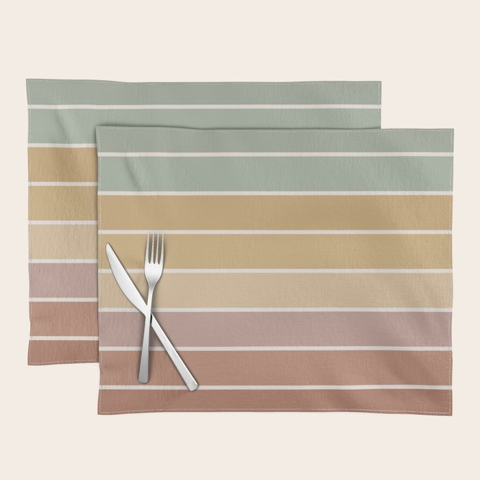 Gradient Arch XXVII Earthy Mid Century Modern Rainbow Placemat Gallery Image 1