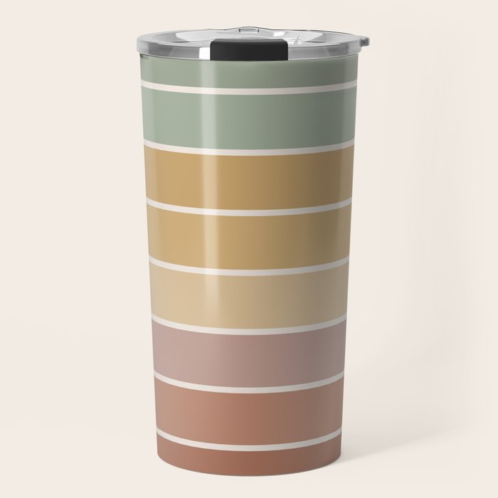 Gradient Arch XXVII Earthy Mid Century Modern Rainbow Travel Mug Gallery Image 1