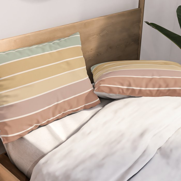 Gradient Arch XXVII Earthy Mid Century Modern Rainbow Pillow Sham Gallery Image 2