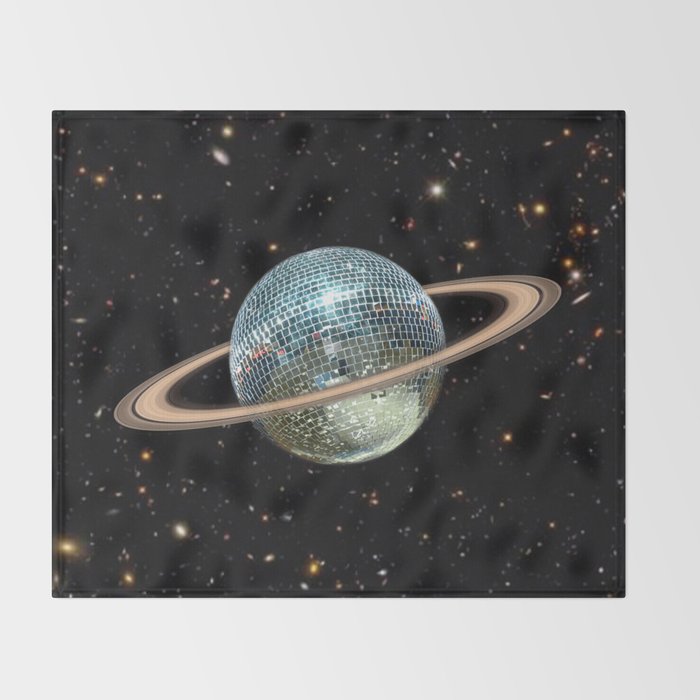 Saturn Disco II Throw Blanket Gallery Image 2