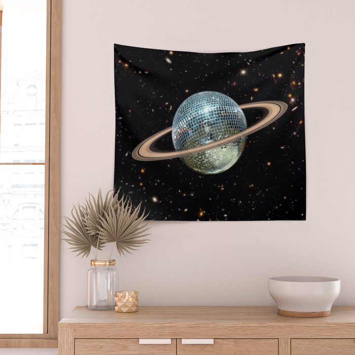 Saturn Disco II Wall Tapestry Gallery Image 2